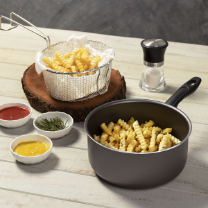 Olla Freidora Con Cestillo Aluminio Brin