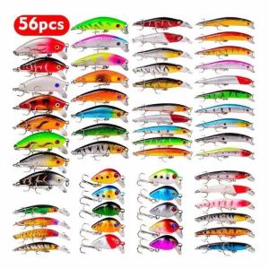 Set De Señuelos De Pesca De 56 Piezas, C