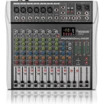 Rs Gtx8 Mesa Mixer Sonido Dj 8 Canales Bluetooth Usb Eq
